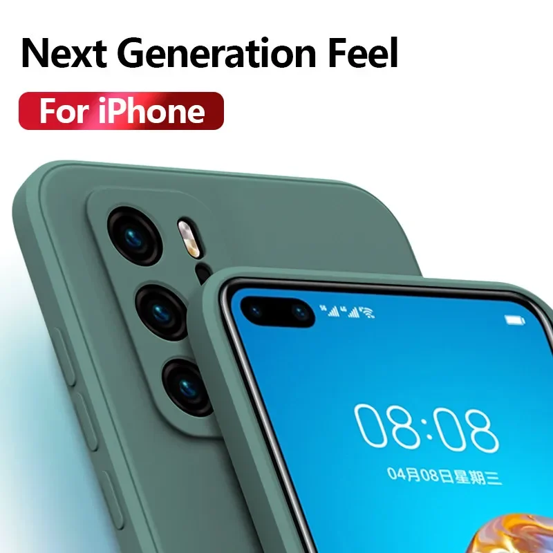 Luxury Original Liquid Silicone Soft Phone Case Cover