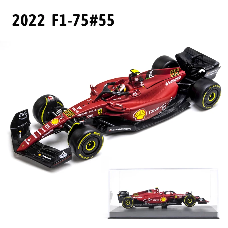 Bburago Ferrari F175 1/10 ミニカー Bburago 1:43 2022 Ferrari F1-75 16# Charles Leclerc 55