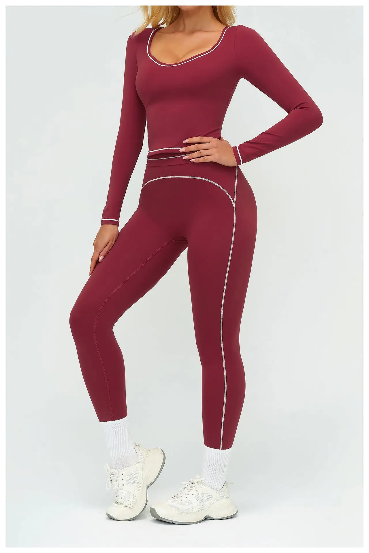 Women's Yoga Long Sleeve Fitness Long Sleeve Running Gym Clothes Workout Dry Fit Breathable High Elastic Sports Top 29 S61227c29909147b8abdf8e68a5f807abN