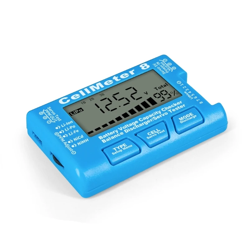 Cellmeter-8 배터리 용량 전압 테스트 미터 Lipo-Nimh 미터 고품질 85WC