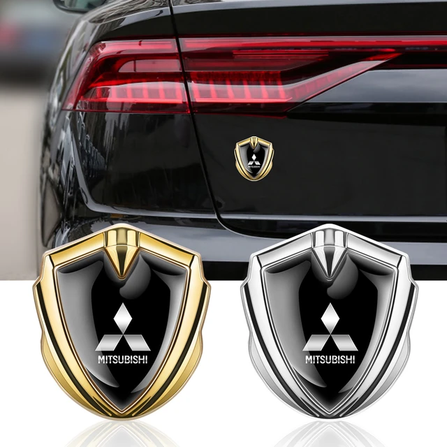 1PCS 3D Metal Shield Emblem Car Side Fender Body Trunk Badge Sticker For Mitsubishi  Asx Lancer