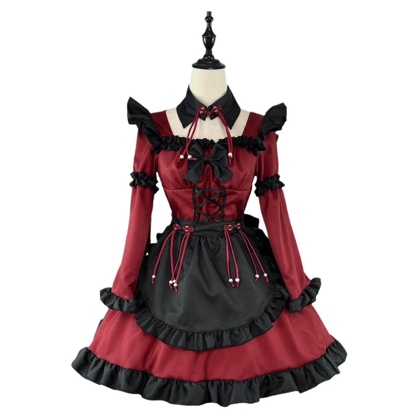 Gothic Lolita Maid Dress Little Devil Anime Cosplay Costume Red Girl Maid Dress Trending Girls Party Costumes S -5XL