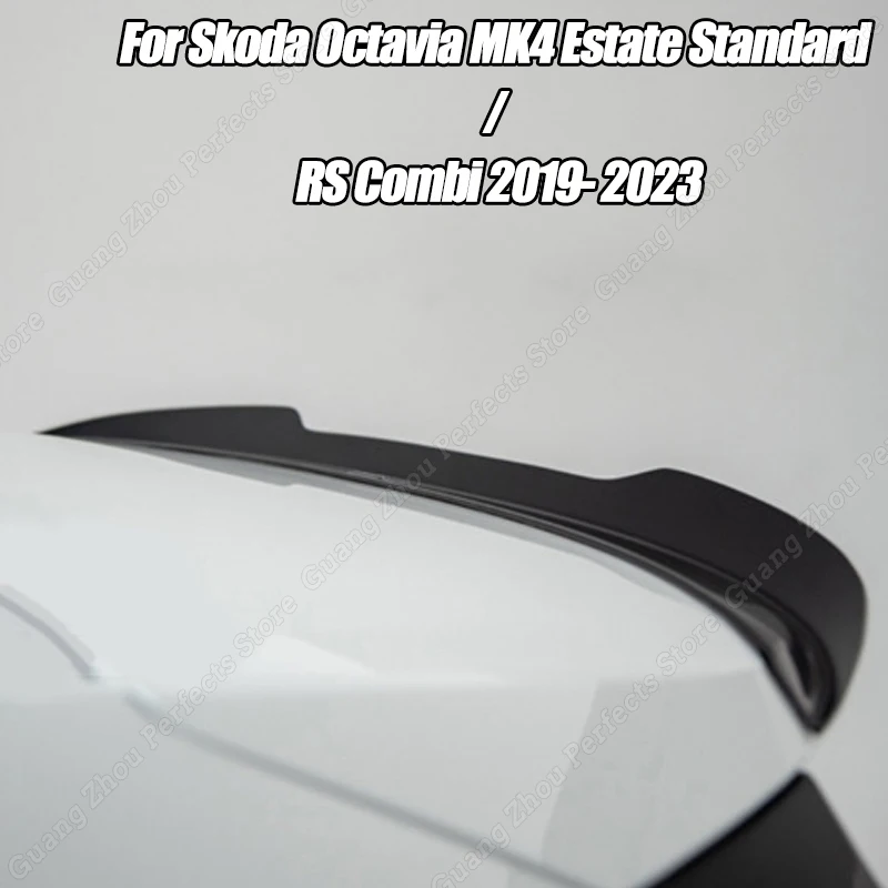 

Gloss Black Car Rear Trunk Roof Spoiler Wing Trim Accessories for Skoda Octavia MK4 Estate Standard / RS Combi 2019-2023