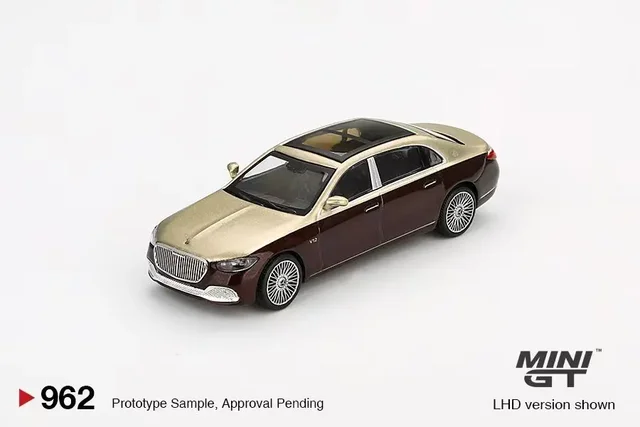 Maybach62ミニカー MINIGT In Stock 962 1:64 Mercedes Maybach S680 Gold Dark Red