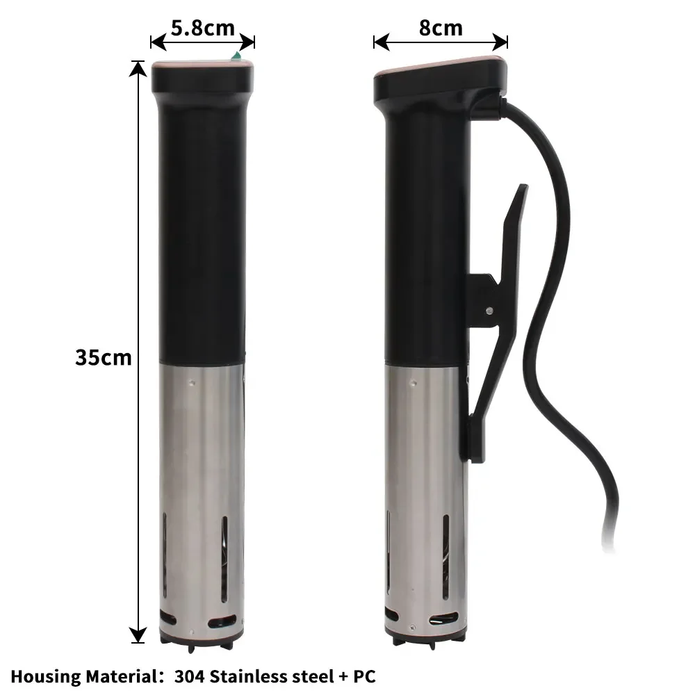Culinary Sous Vide Precision Cooker Slow Cook with 1100W Immersion Circulator&Stainless Steel Components