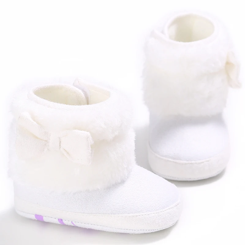 Newborn Girl Boy Mini Wool Baby Short Boots Slippers Soft Bedroom Anti Slip Ankle Boots Cotton Lining