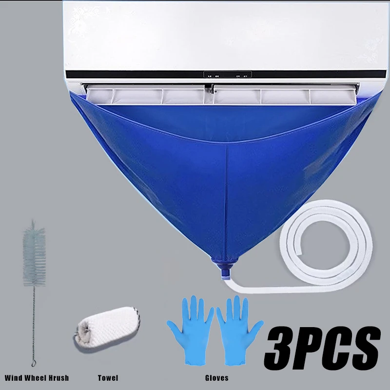 Air Conditioner Cleaning Cover Set Waterproof Wallmounted Split Air