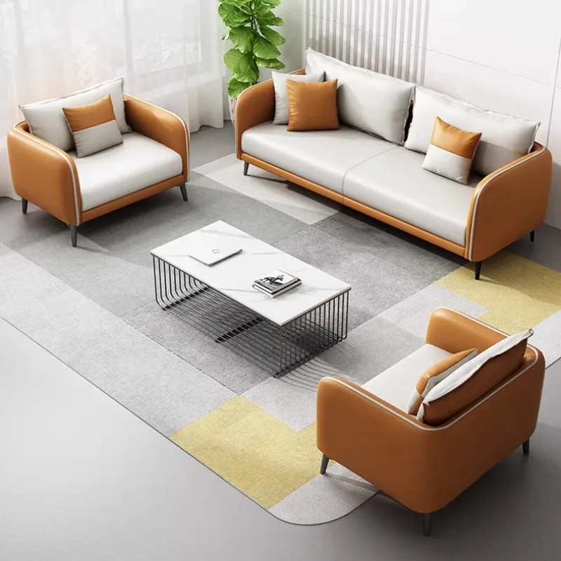 Accent Corner Office Sofas Leather Individual Recliner Modern Floor Luxury Office Sofas Nordic Bureau Meuble Furniture