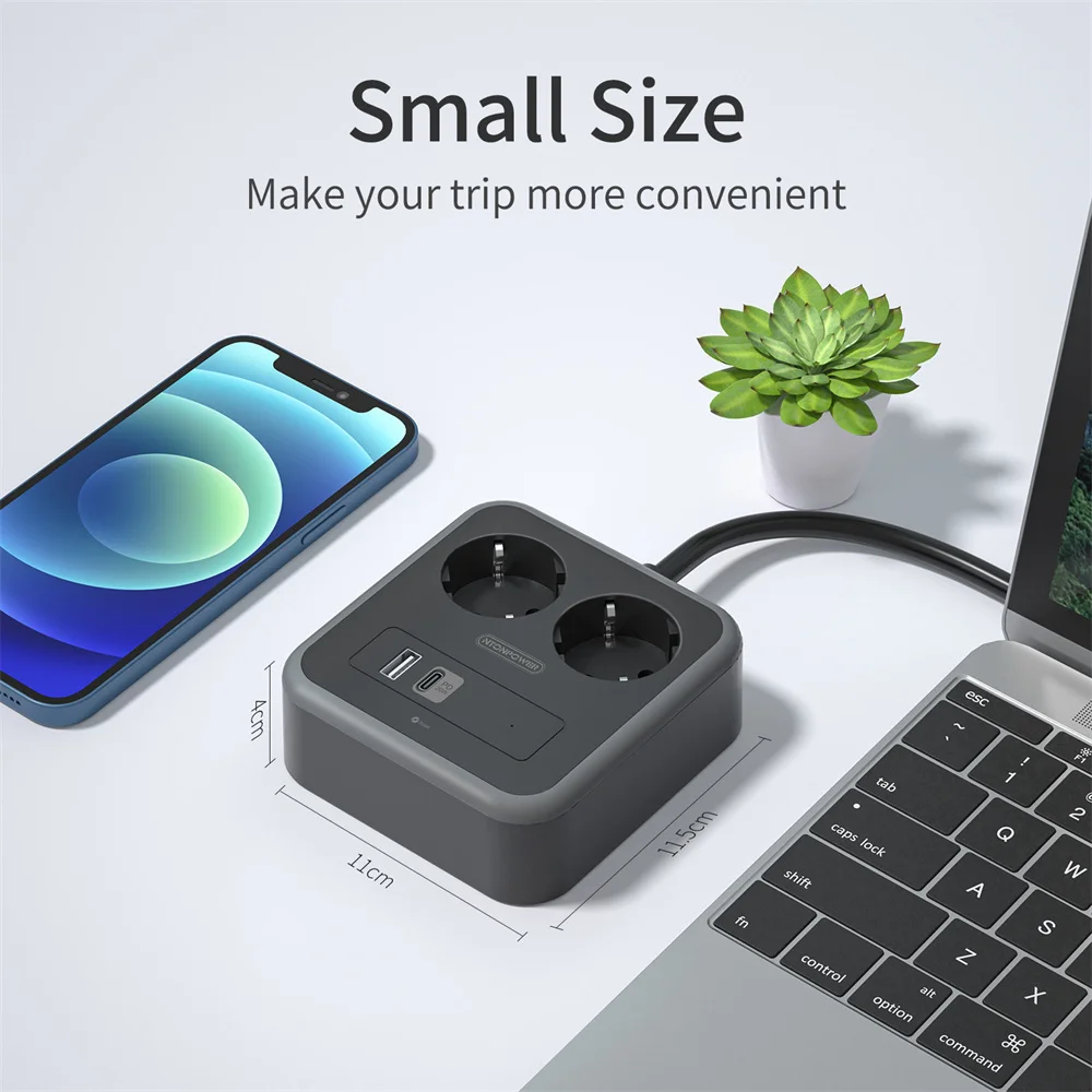 NTONPOWER EU Ƽ  , ͽټ  ܼƮ  ȣ, EU ÷, USB C Ÿ   Ʈ 2 