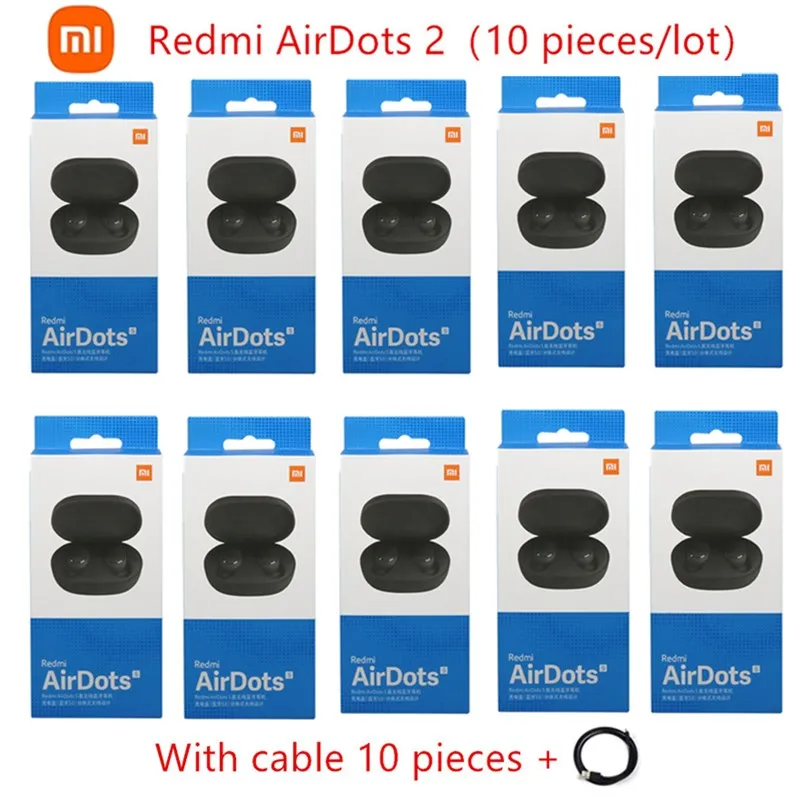 TWS наушники Xiaomi Airdots S 10 шт./лот беспроводные Bluetooth Redmi 2 гарнитура |