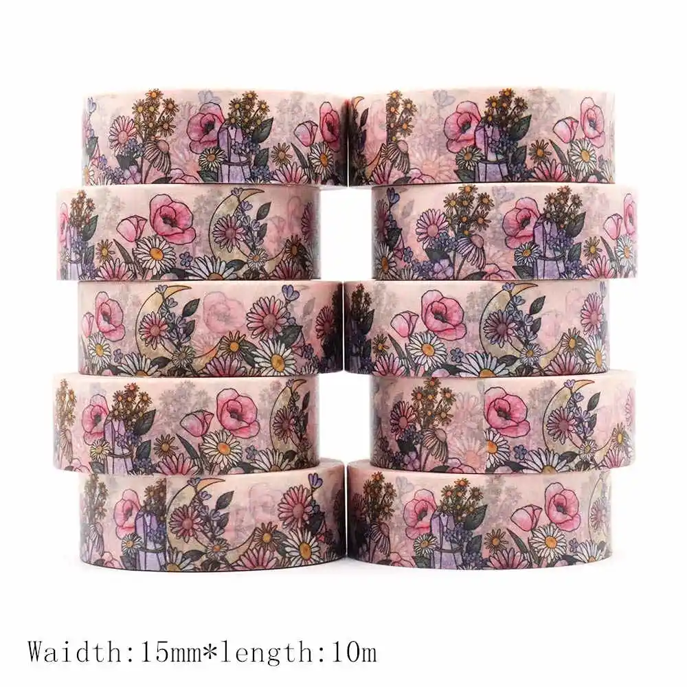 

10 шт./партия, винтажная клейкая лента для скрапбукинга, 15 х10 м