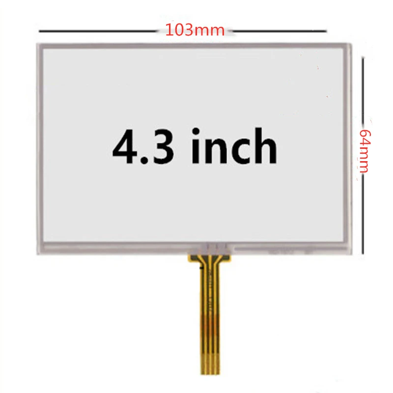 Panel de cristal de pantalla táctil Universal, digitalizador de resistencia de 4,3/5/7 pulgadas para navegación GPS MP3, piezas de repuesto de 103x64/118x72mm