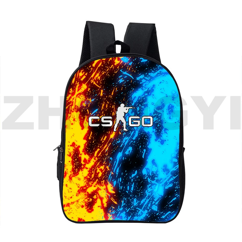 

Популярный школьный рюкзак для мальчиков, объемный ранец для книг с мультипликационным принтом для игр CS GO, вместительная модная сумка для ноутбука, 16 дюймов