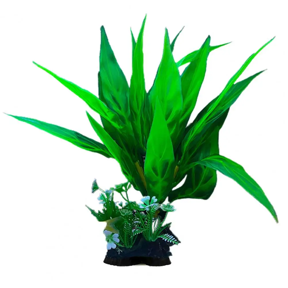 Fish Tank Ornaments Fake Aquatics Plants High Imitation Decorative Fadeless Artificial Water Weeds for Fish Tank Decor