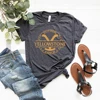 Retro Yellowstone T-shirt Yellowstone Dutton Ranch Shirt Rip Wheeler Unisex Short Sleeve Tees Vintage Tv Show Inspired Fans Tops 1