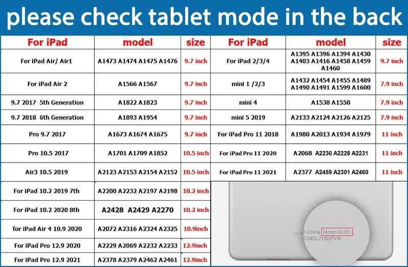 iPad Case Tablet Case For iPad 10th 9.7 5/6th 7th generation 10"2 7 8 9 pro 10.5 Air 1/2 mini /4 /5/6 Case