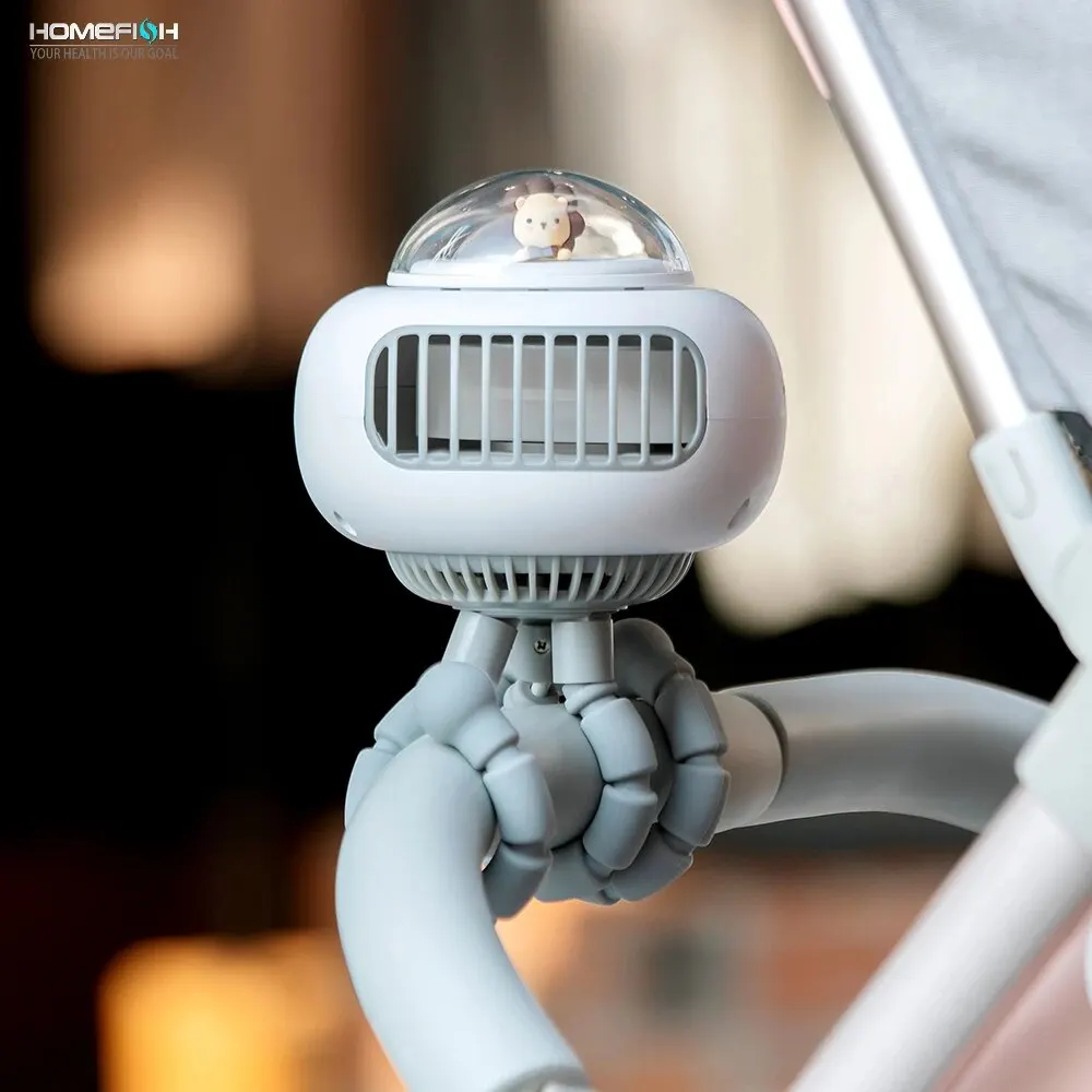 HOMEFISH Electric Fan Portable Safe Stroller