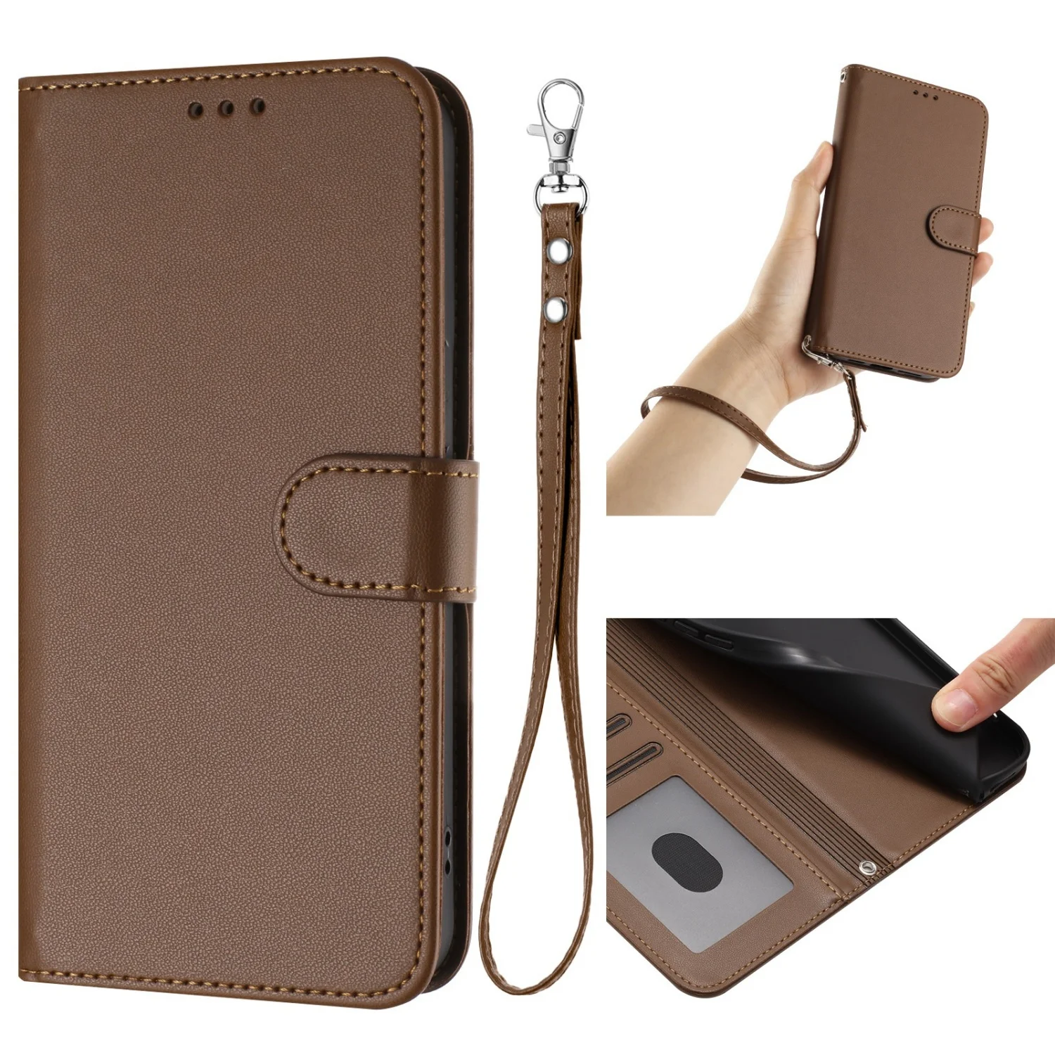 Leather Flip Phone Case with Wallet Protection - Elegant and Durable Cover