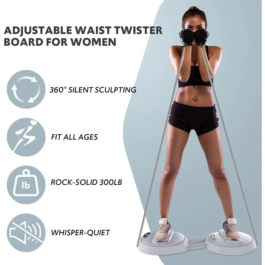 Waist Twisting Machine with Counter, Adjustable Waist Twister Board for Women Belly Fat, Twist Board for Exercise, Ab Twister Bo