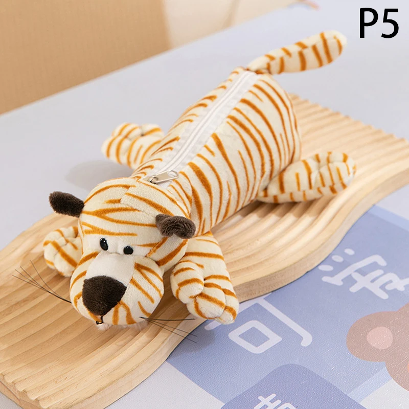 SiaBiced Plüsch Stiftetui Mit Löwen Motiv - Süße Federmappe Für Kinder