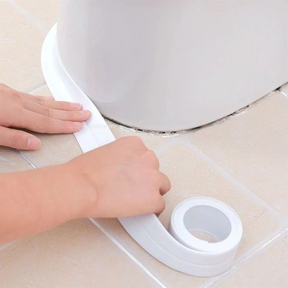 Sealing Tape Strip Bathroom Shower Sink Bath Pvc Self Adhesive Waterproof Wall Stickers for Bathroom Kitchen