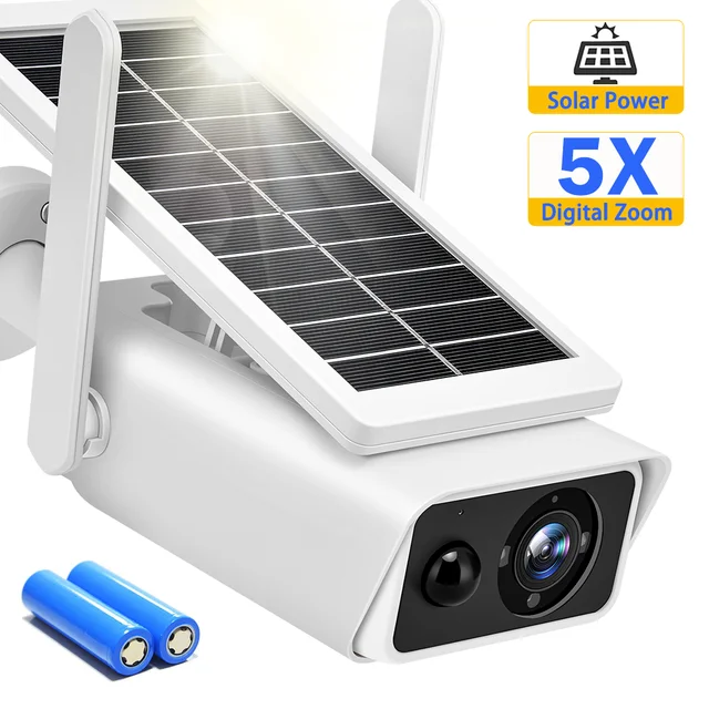 Cámara inalámbrica con batería-Cámara alimentada por panel solar-Aliexpress