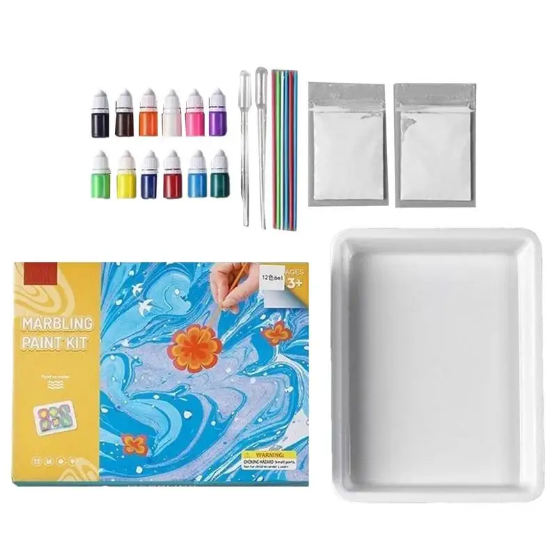 Water Marbling Paint Set D IY Craft Kits Art Set Water Marbling Toys Art Paint Arts And Crafts Kids Activities For