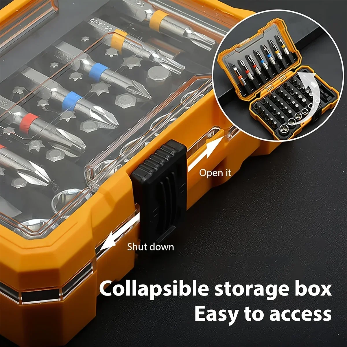 50 in 1 Screwdriver Bit Set Magnetic Hex Torx Bits with Torage Case Electric Screwdriver Socket Adapter for Home Repair Tool