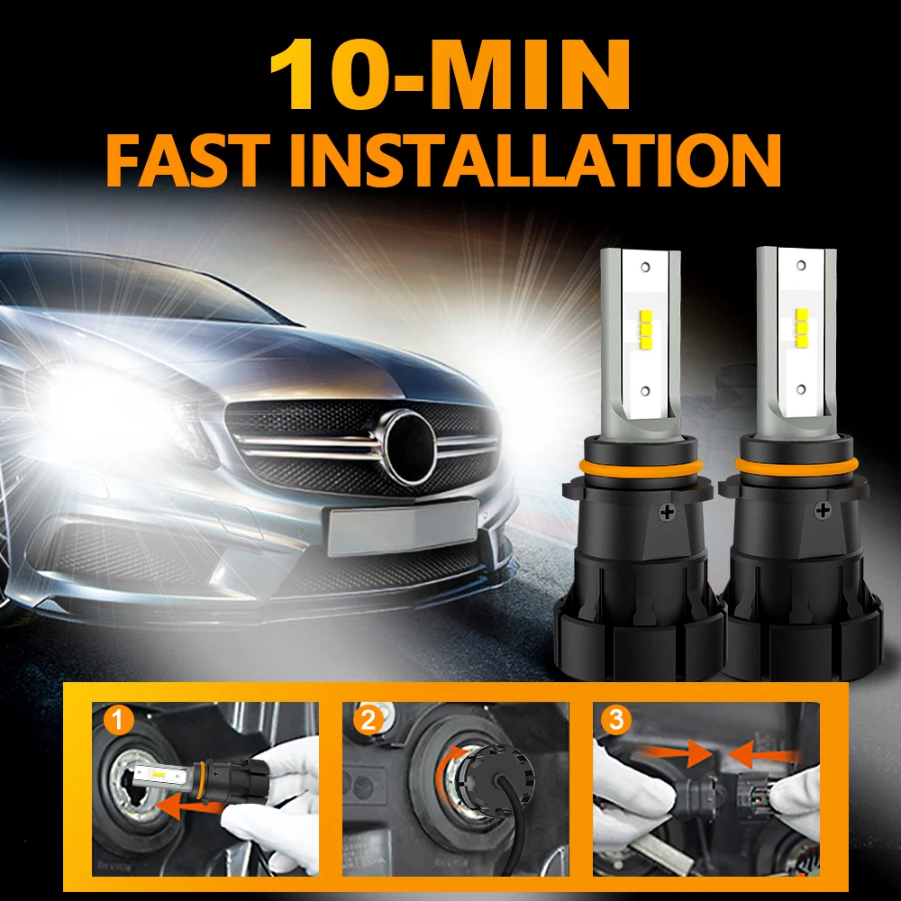 TOYUKI LED fog light bulbs 2Pcs led car lights led lights led bulbs led headlights led car headlights car headlamps hid headlight bulbs for Headlight Bulb DRL Car Auto Mini Leds Driving Light