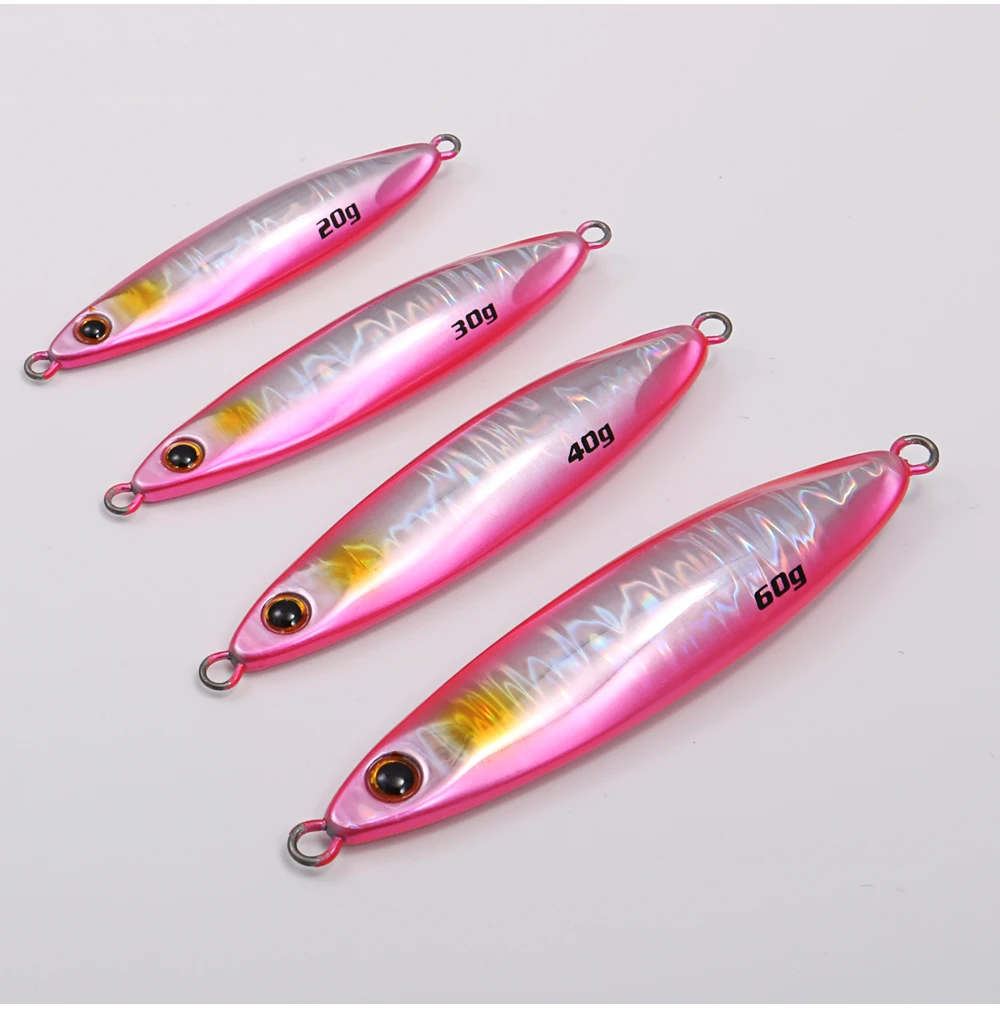 JIGGING PRO 20g 30g 40g 60g Slow Blatt Cast Weitwurf-Metalljigs Angelköder für Uferangeln – Detail 8