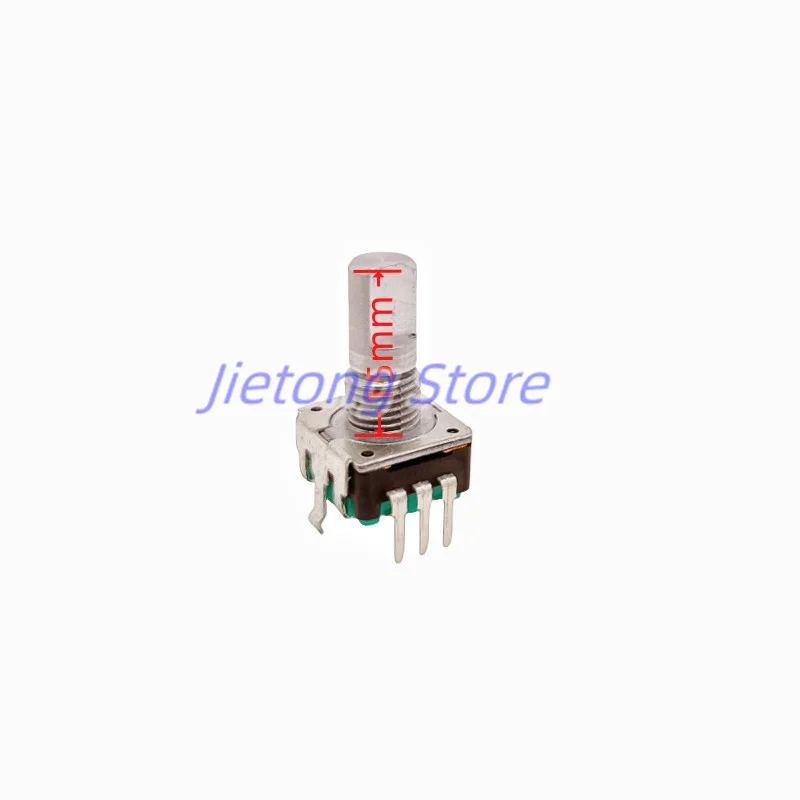 2pcs 360 Degree Potentiometer EC12 Rotary Encoder RE12 Audio Coding 5pins 24 Positions With Push Button Switch Handle 15mm