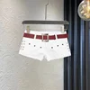 Sexy American Y2K Short Shorts Women's Low Waist Denim A- Line Mini Skirt Design Rivet Slimming Hot Shorts Cotton Blend Fabric