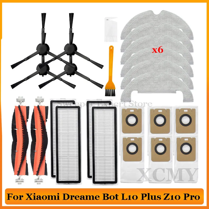 

Accessories For Dreame bot Z10 Pro / L10 PLUS XiaoMi Mijia STYTJ05ZHM Auto-Empty Main / Side Brush Filter Robot Vacuum Cleaner