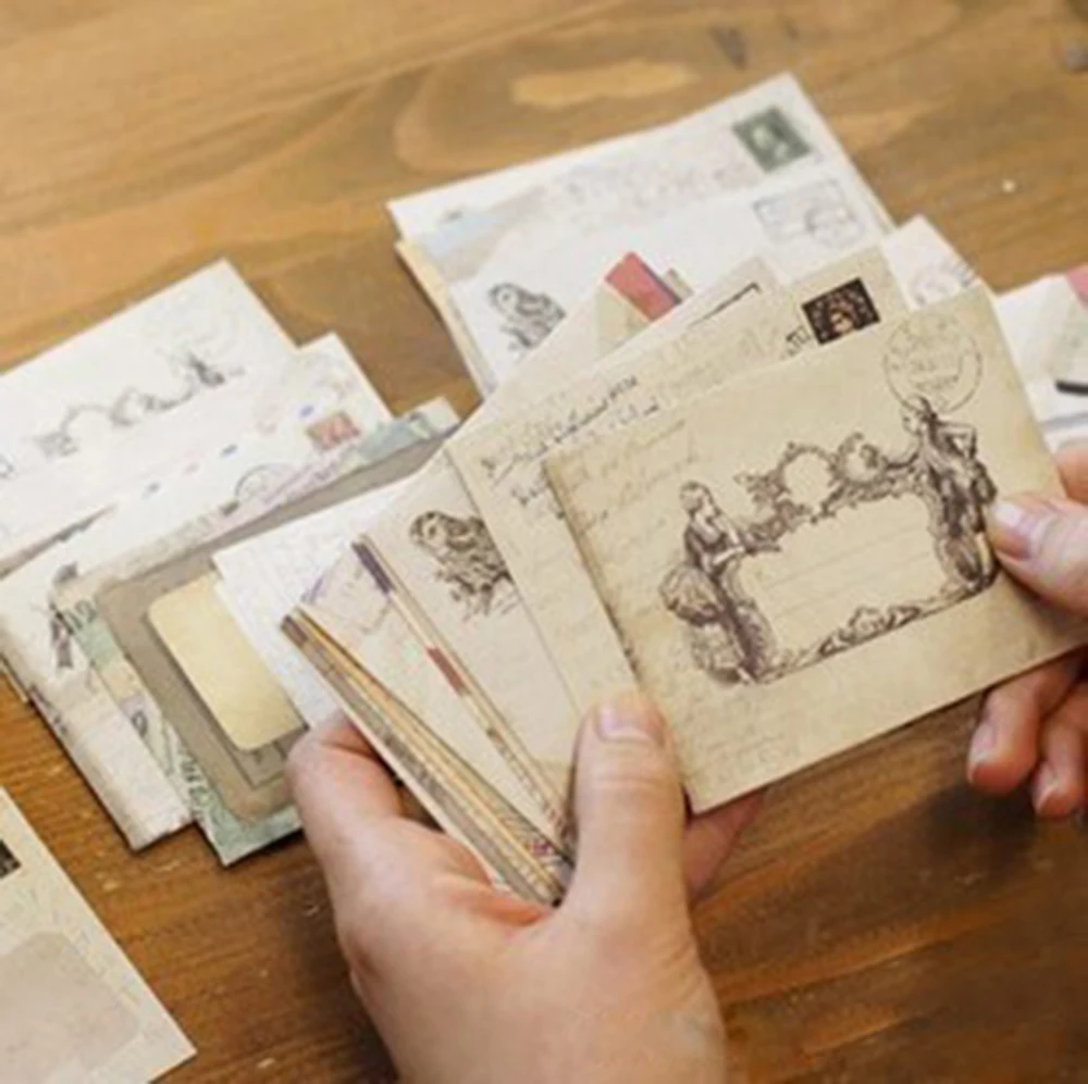 12pcs/pack Retro Small Envelope for Gift Letter Set DIY Multifunction Craft Paper Postcards School Material Envelopes 45 sheets vintage envelopes retro kraft paper memo pads kawaii message notes postcards invitation card cover office supplies