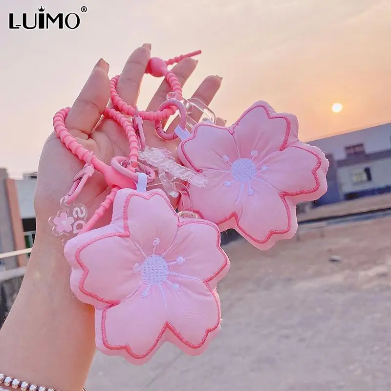 Fashion Sakura Flower Keychain Cute Backpack Ornaments Pendant