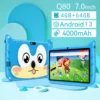 New 7 Inch Cartoon Pattern Tablets 5G Wifi Dual Cameras Quad Core 4GB+ 64GB ROM Kids Software Learning Education Games Tablet Pc 2
