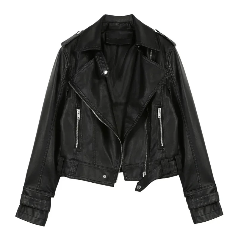 spring-and-autumn-women's-pu-leather-jacket-fashion-pink-black-faux-leather-coats-female-short-style-slim-fit-moto-biker