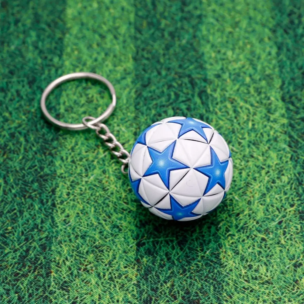 Leather Football Keychain New Exquisite Key Chain Souvenir Decoration Toy Keyring Ring School Reward for Kid Pendant Accessory - Image 2