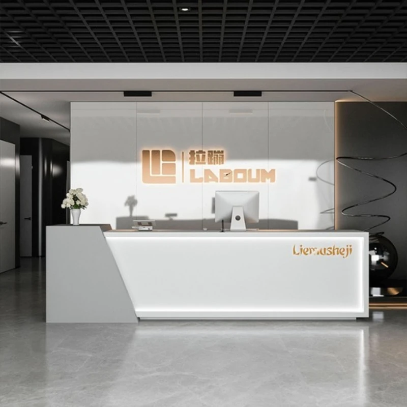 Modern Front Reception Desks Office School Simple Restaurant Reception Free Church Pulpits Luxury Mostrador Negocio Furniture