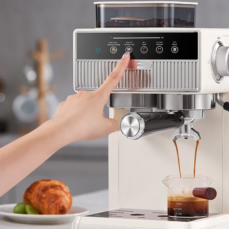 Hot and Cold Double Extraction Espresso Machine Semi-automatic Small Household Milk Coffee Machine Grinding Coffee Machine 2