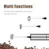 Electric Whisk Head Milk Frother Wireless Handheld Powerful Foam Whisk Maker Stainless Steel Spring Mixer for Coffee Cappuccino 3