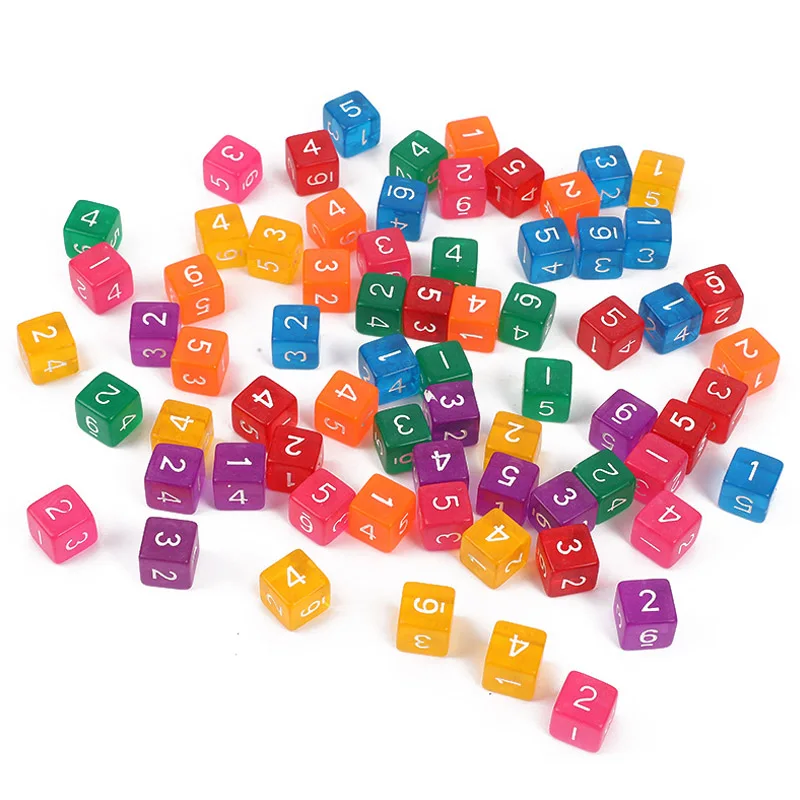 Transparent Dice With Numbers Ideal Gift for Children Learning Activities Math Educational Classroom Teaching Supplies