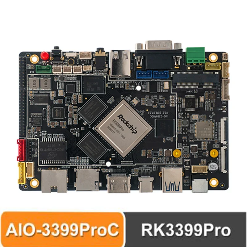 AIO-3399ProC RK3399Pro 6-ядерная высокопроизводительная искусственная интеллектуальная материнская плата, один компьютер Linux + QT/Android/Ubunt