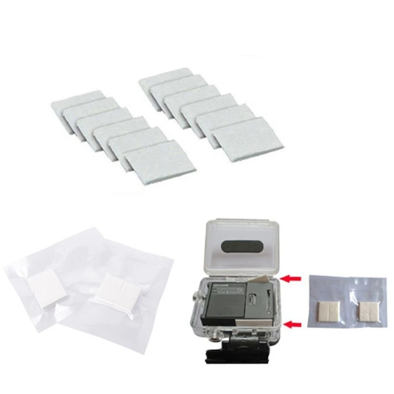 Gros plan sur un insert anti-buée pour GoPro Hero 9, montrant sa texture absorbante