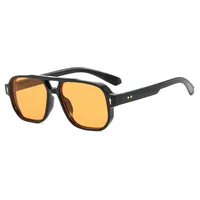 Marque de mode carré femmes hommes lunettes de soleil rétro Rivets femmes marque concepteur nuances UV400 lunettes de soleil nuances 4