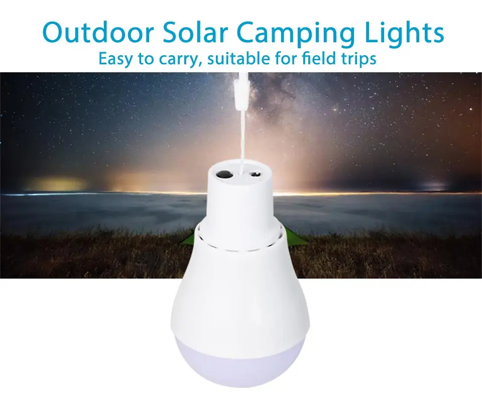 12LED Solar Light Waterproof Solar Power Light Bulb Emergency Lamp for Mountaineering Night Market Work Hiking Fishing Camping solar deck post lights