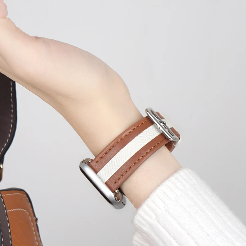 Bracelet Apple Watch en cuir luxury