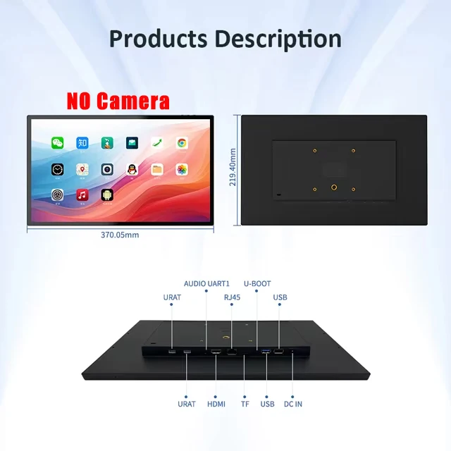Slim Edge Wall Mounted 15.6" Android POE Tablet Smart Home Control Panel IPS Scr