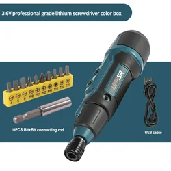 Compact 3.6V Multi - Function Electric Screwdriver with Torque Adjustment and Lithium Battery (Type A  11PCS SET)