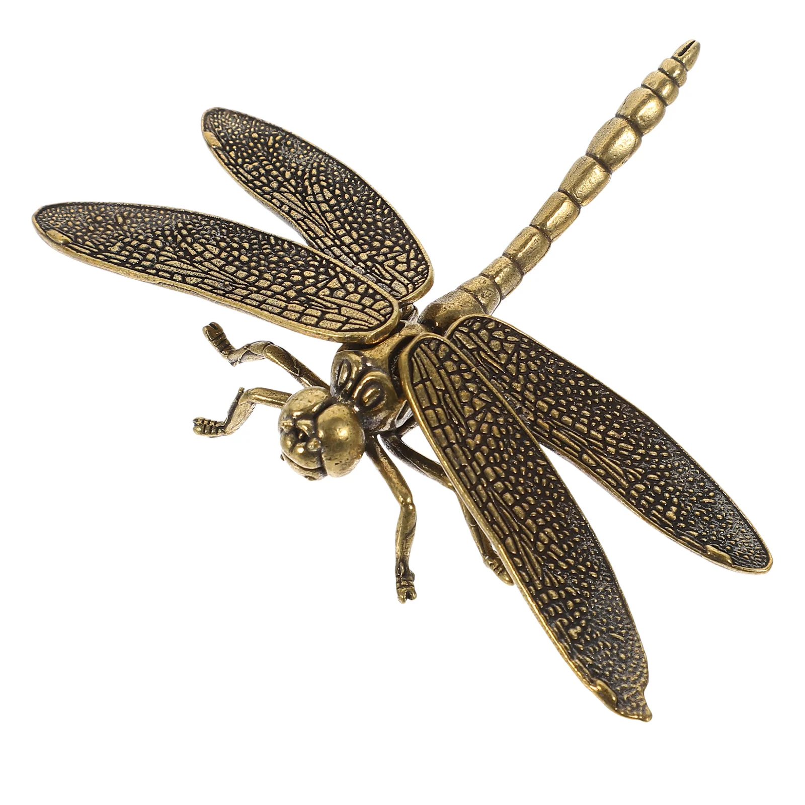 

Brass Dragonfly Figurine Dragonfly Copper Sculpture Ornament Figurine for Home Office